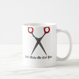 Laat me je niet snijden (rode haarsnijschaar) koffiemok