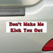 Laat me je niet uitpikken bumpersticker (Op auto)