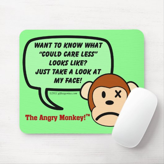 Laat me je shows hoe weinig ik daar om geef muismat (Met muis)