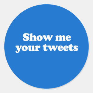 Laat me je tweets zien ronde sticker