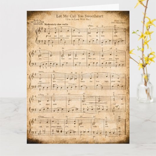 Laat me je Valentijn van het Liefblad noemen Kaart (Gele Bloem)