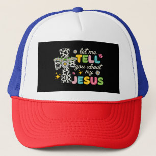 Laat me je vertellen over mijn Jesus Groovy Christ Trucker Pet