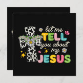 Laat Me Je Vertellen Over Mijn Jezus Groovy Christ Kaart (Voorkant / Achterkant)