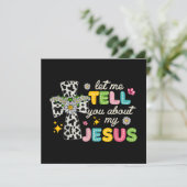 Laat Me Je Vertellen Over Mijn Jezus Groovy Christ Kaart (Staand voorkant)
