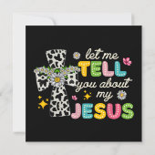 Laat Me Je Vertellen Over Mijn Jezus Groovy Christ Kaart (Achterkant)