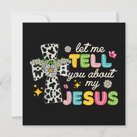 Laat Me Je Vertellen Over Mijn Jezus Groovy Christ Kaart (Achterkant)