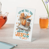 Laat me je vertellen... reclamebord met voetstuk (Insitu)