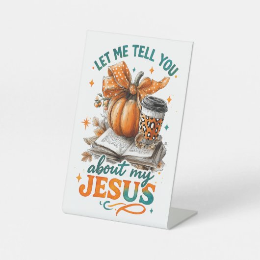 Laat me je vertellen... reclamebord met voetstuk (Voorkant)