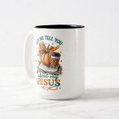 Laat me je vertellen... tweekleurige koffiemok (Voorkant links)