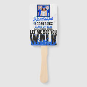 Laat me je WALK Blue zien|Black 2 Foto's Afstudere Handwaaier (Voorkant)