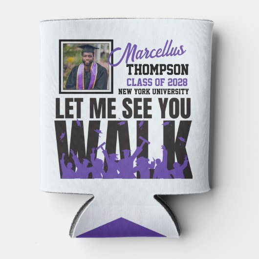 Laat me je zien WALK | Foto Paars Afstuderen Blikjeskoeler (Voorkant)