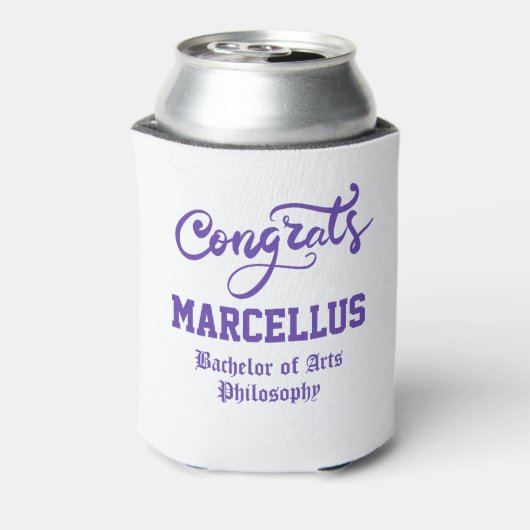 Laat me je zien WALK | Foto Paars Afstuderen Blikjeskoeler (Blikje Achterkant)