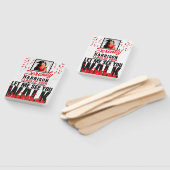 Laat me je zien WALK | Foto rood en zwart Afstuder Handwaaier (Niet-gemonteerd)