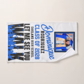 Laat me je zien WALK | Funny Blue Photo Afstuderen Handdoek (Handdoek)