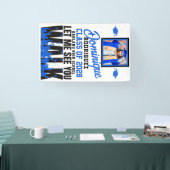 Laat me je zien WALK | Funny Blue Photo Afstuderen Spandoek (Beurs)