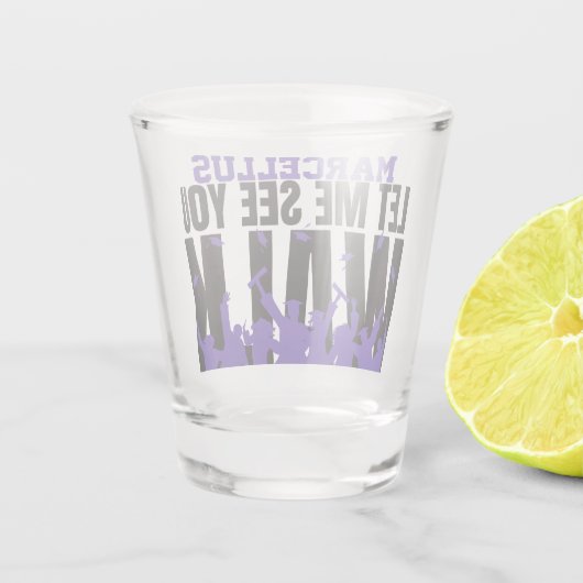 Laat me je zien WALK | PAARS AFSTUDEREN Shot Glas (Achterkant)