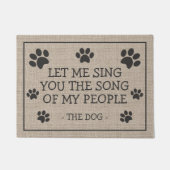 Laat me jullie het lied van mijn volk zien grappig deurmat (Voorkant)