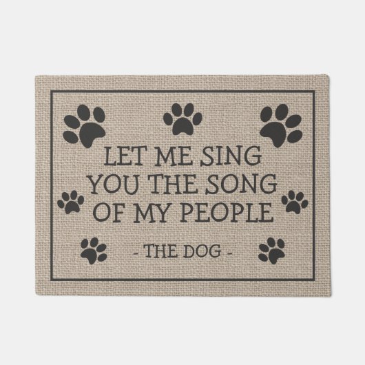 Laat me jullie het lied van mijn volk zien grappig deurmat (Voorkant)