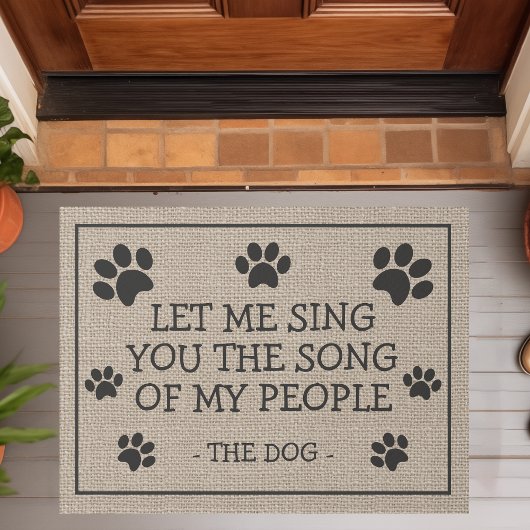 Laat me jullie het lied van mijn volk zien grappig deurmat