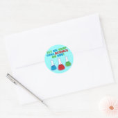 Laat me jullie wat wetenschap geven ronde sticker (Envelop)