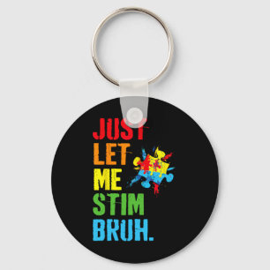 Laat me Kinder jongetjes stim grappig autisme bewu Sleutelhanger