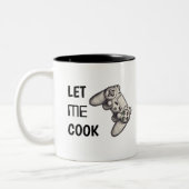 Laat me koken | Grappige video game controller Tweekleurige Koffiemok (Links)