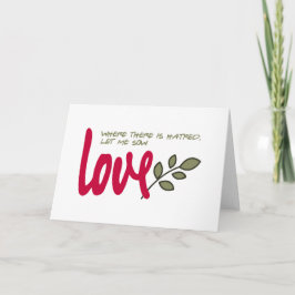 Laat me liefde zaaien bedankkaart