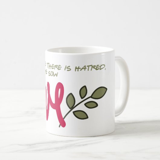 Laat me liefde zaaien koffiemok (Voorkant rechts)