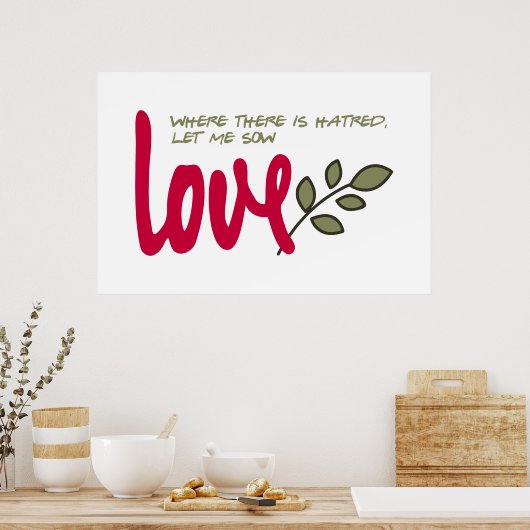 Laat me liefde zaaien poster (Keuken)
