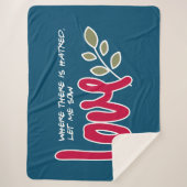 Laat me liefde zaaien sherpa deken (Voorkant)