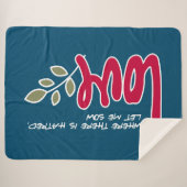 Laat me liefde zaaien sherpa deken (Voorkant (horizontaal))