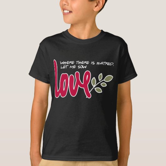 Laat me liefde zaaien t-shirt (Voorkant)