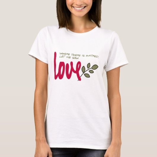Laat me liefde zaaien t-shirt (Voorkant)