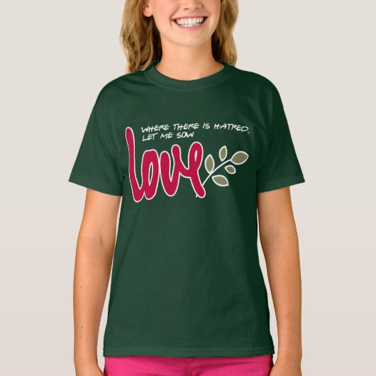 Laat me liefde zaaien t-shirt (Voorkant)