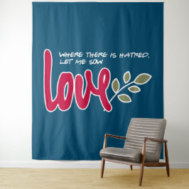 Laat me liefde zaaien wandkleed