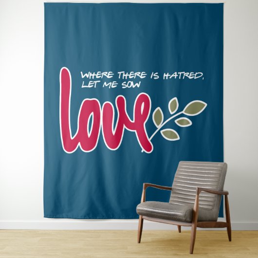 Laat me liefde zaaien wandkleed (In situ)