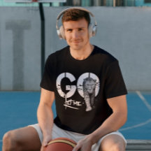 Laat me Lopard zwarte moderne T-Shirt gaan