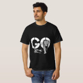 Laat me Lopard zwarte moderne T-Shirt gaan (Voorkant volledig)