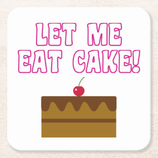 Laat me met de Eat Cake eten Kartonnen Onderzetters