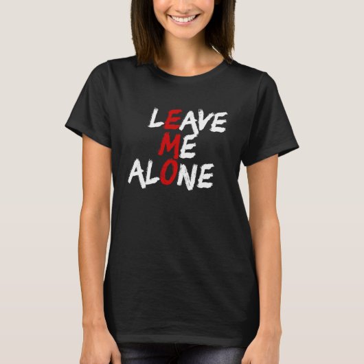 Laat me met rust emo introvert asociaal emo t-shirt (Voorkant)