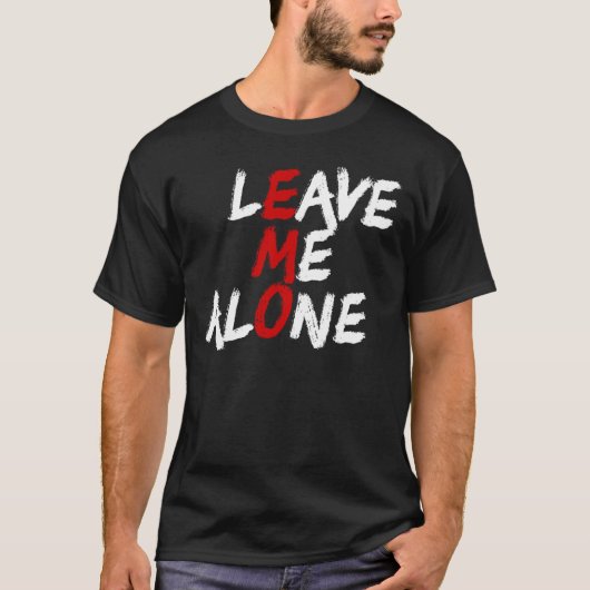 Laat me met rust emo introvert asociaal emo t-shirt (Voorkant)