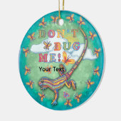 Laat me met rust hagedis  keramisch ornament (Links)