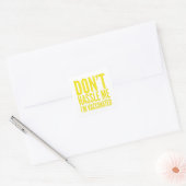 LAAT ME MET RUST IK BEN GEVACCINEERD VIERKANTE STICKER (Envelop)