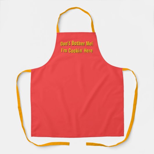 Laat me met rust! Ik ben hier aan het koken Grappi Schort (Voorkant)