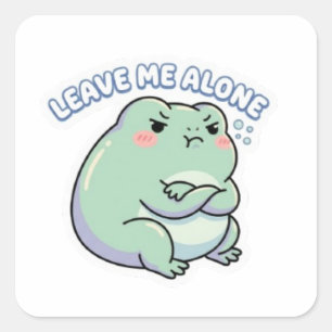 Laat Me Met Rust Kikker Sticker Schattige Boze Kik