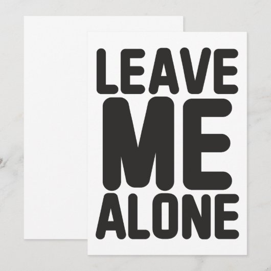 Laat me met rust Privacy Kaart (Voorkant / Achterkant)