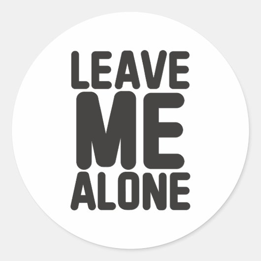 Laat me met rust Privacy Ronde Sticker (Voorkant)