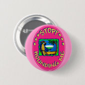 LAAT ME MET RUST RONDE BUTTON 5,7 CM (Voorkant /achterkant)