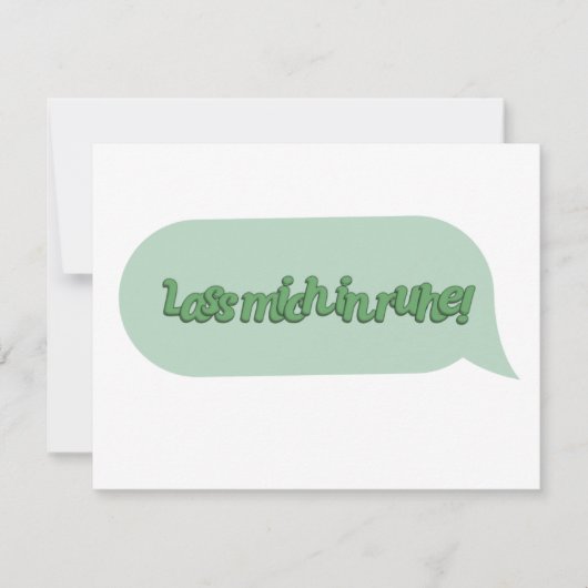 Laat me met rust! RSVP kaartje (Voorkant)