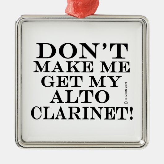 Laat me mijn Alto Clarinet halen Metalen Ornament (Voorkant)